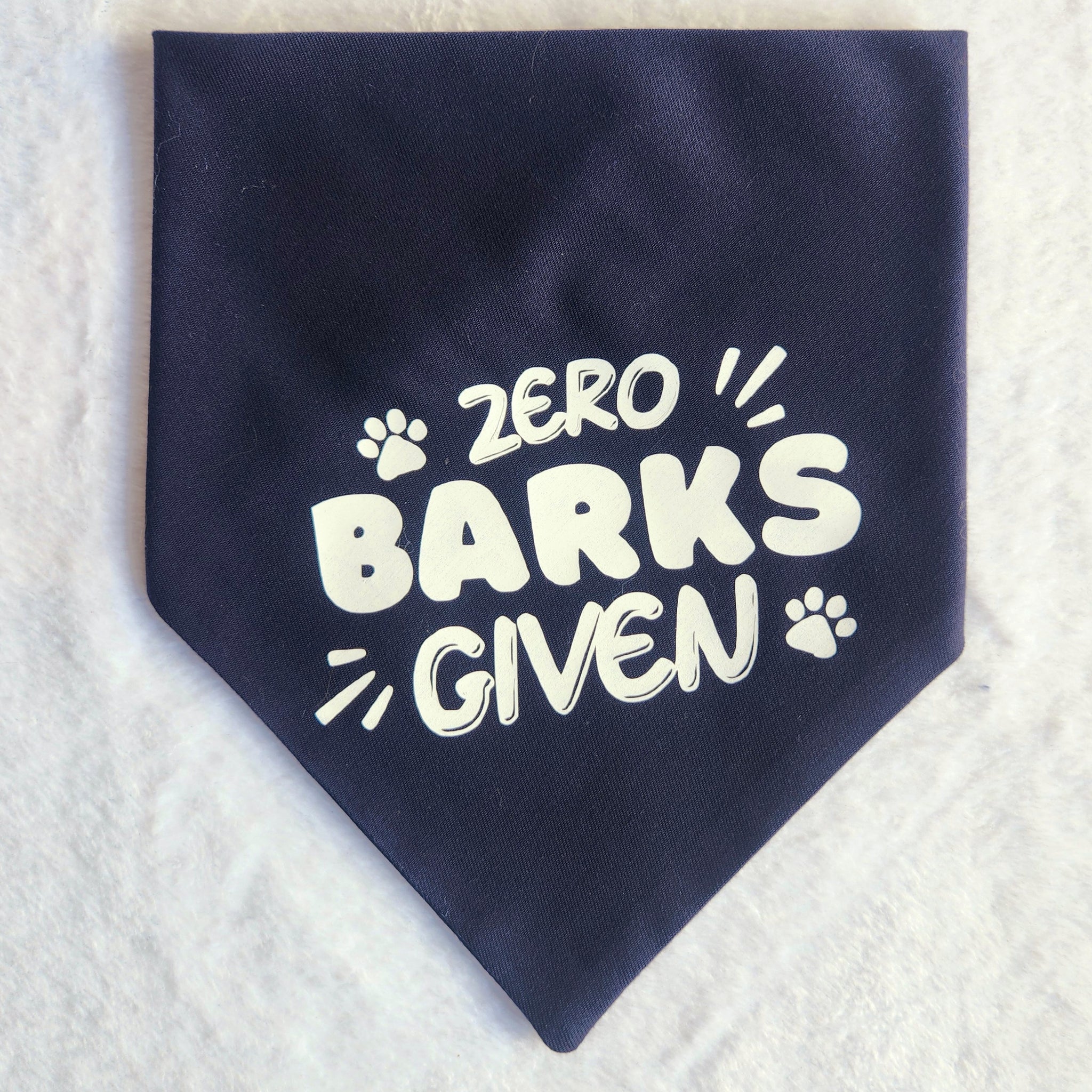 Zero Barks Given Snap-On Bandana