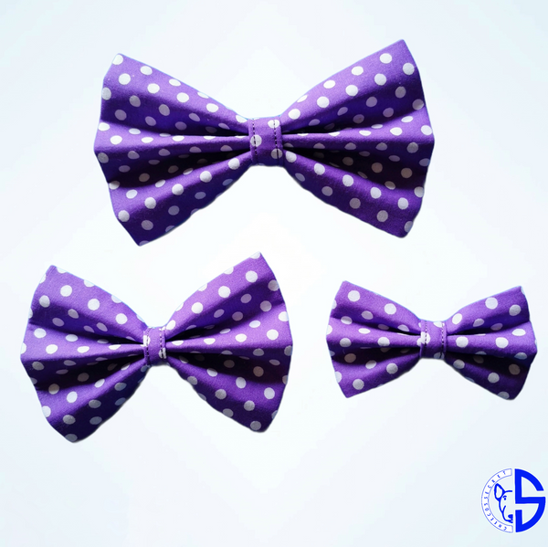 Purple Polka Dot Bow Tie
